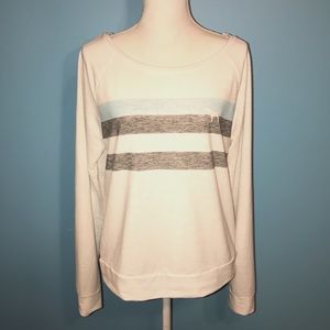 PINK Off The Shoulder Crewneck Sweatshirt